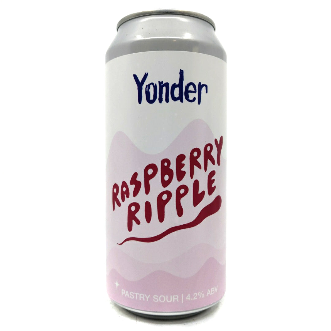 Yonder Raspberry Ripple Pastry Sour 4.2% (440ml can)-Hop Burns & Black