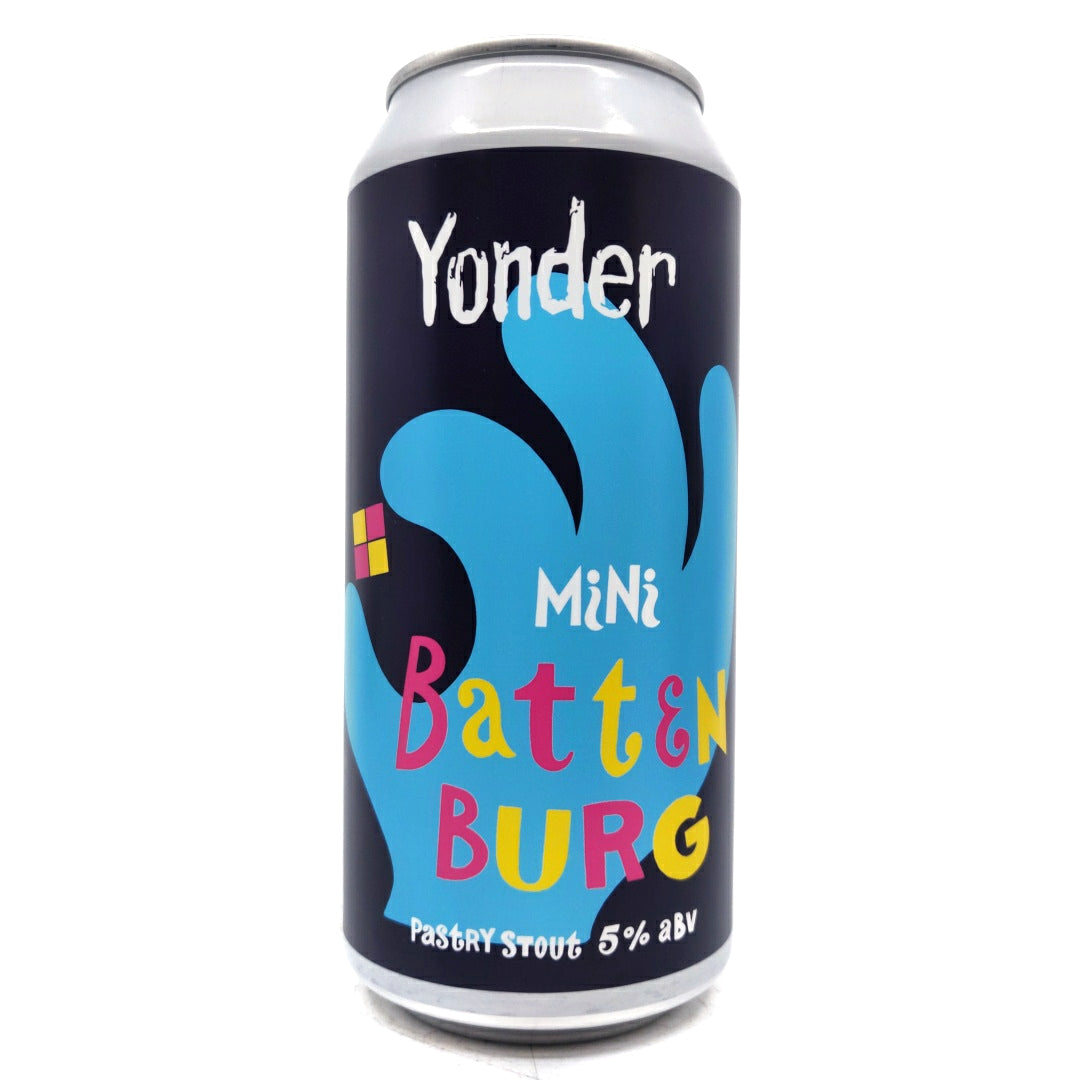 Yonder Mini Battenburg Pastry Stout 5% (440ml can)-Hop Burns & Black