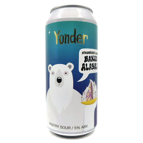 Yonder Strawberry Lemon Baked Alaska Pastry Sour 5% (440ml can)-Hop Burns & Black