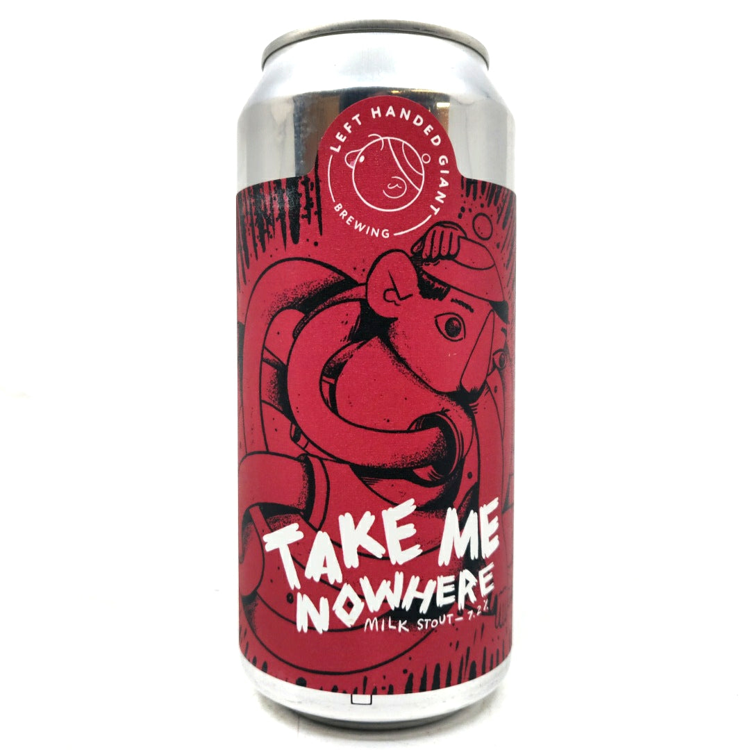 Left Handed Giant Take Me Nowhere Cherry, Coconut & Cacao Milk Stout 7.2% (440ml can)-Hop Burns & Black