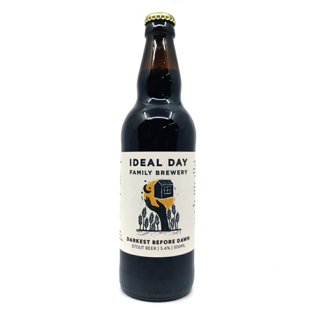 Ideal Day Darkest Before Dawn Stout 5.4% (500ml)-Hop Burns & Black