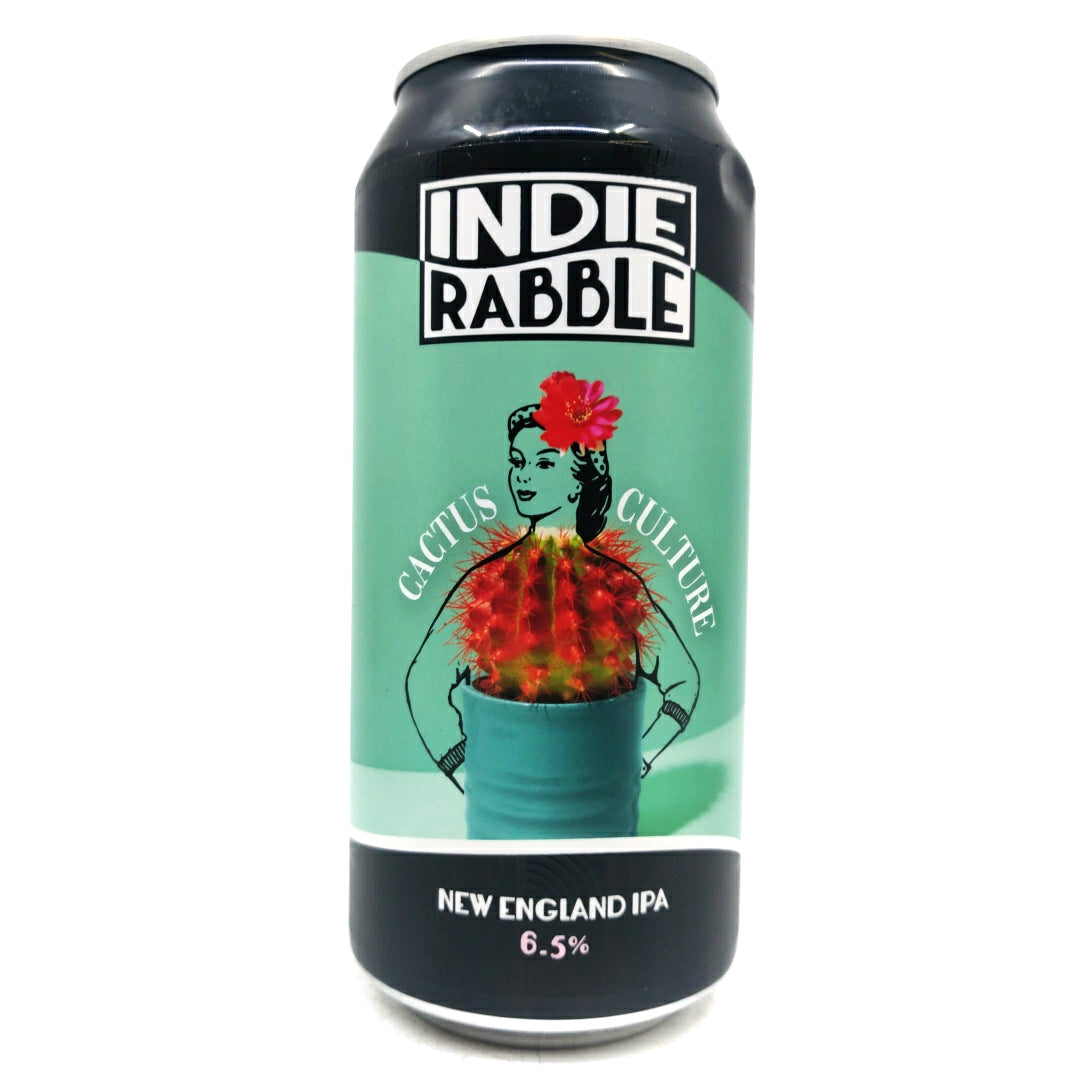 Indie Rabble Cactus Culture New England IPA 6.5% (440ml can)-Hop Burns & Black