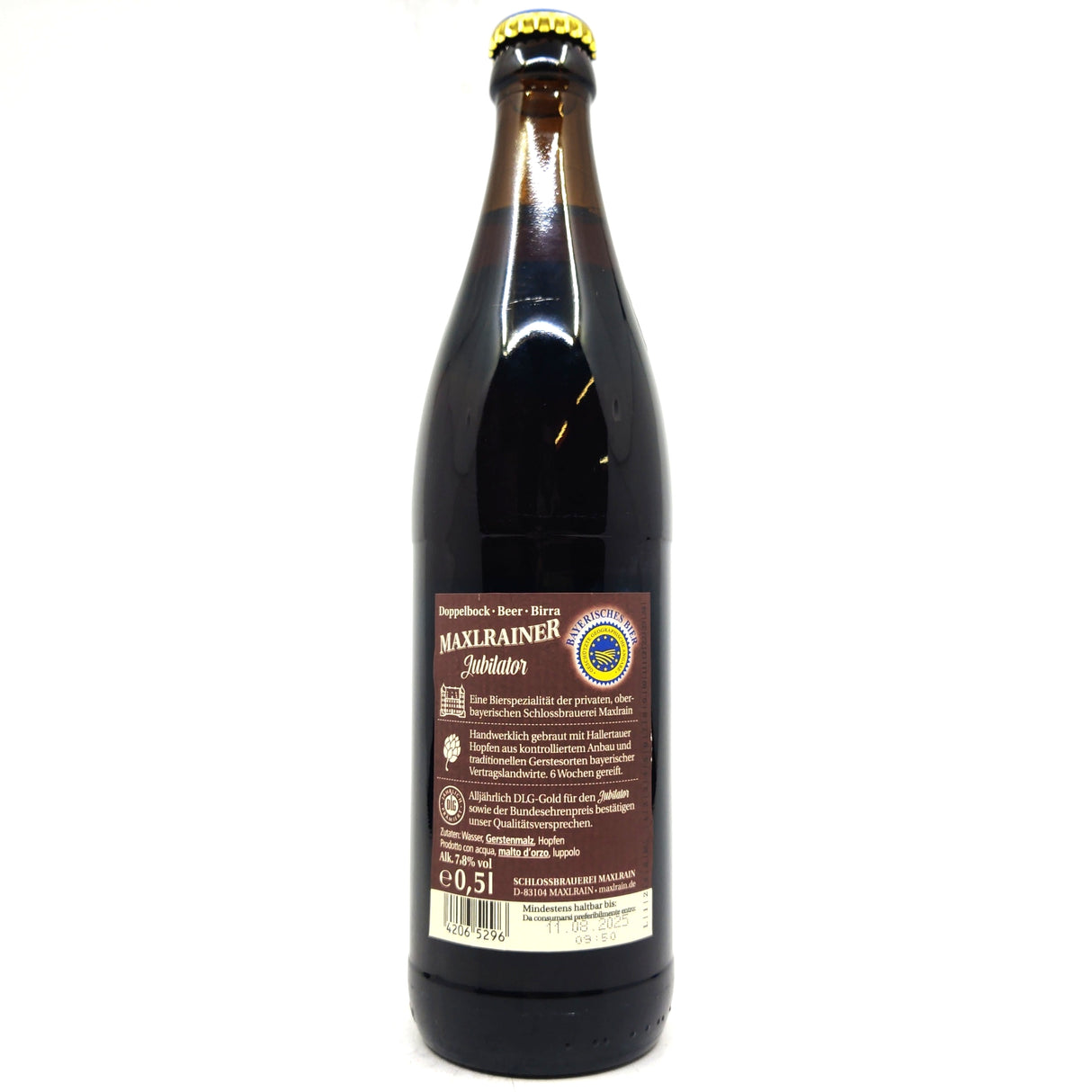 Maxlrainer Jubilator Doppelbock 7.5% (500ml)-Hop Burns & Black