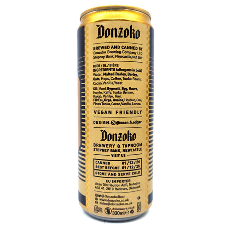 Donzoko Tiramisu Dessert Stout 10% (500ml can)-Hop Burns & Black