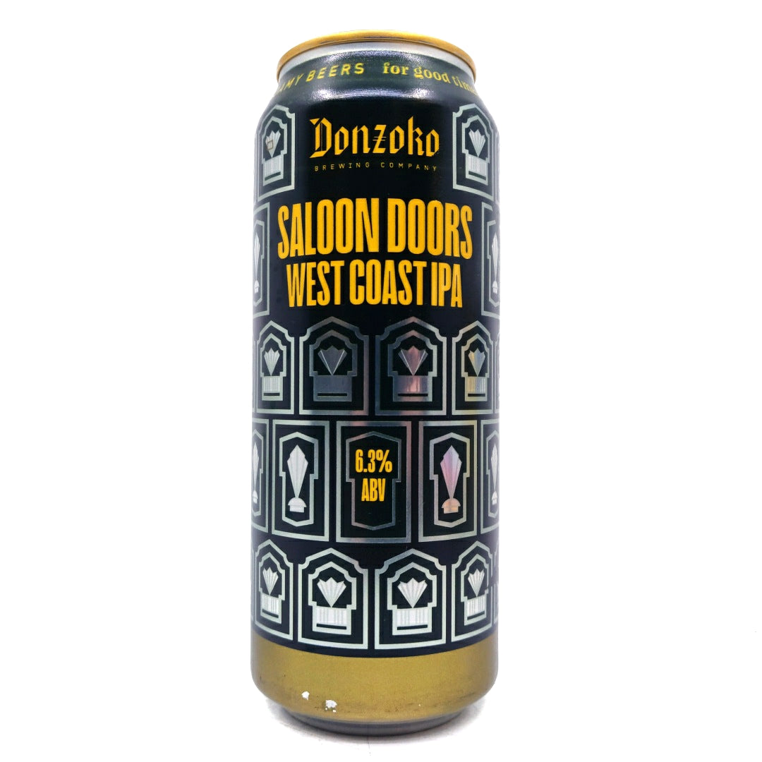 Donzoko Saloon Doors West Coast IPA 6.3% (500ml can)-Hop Burns & Black