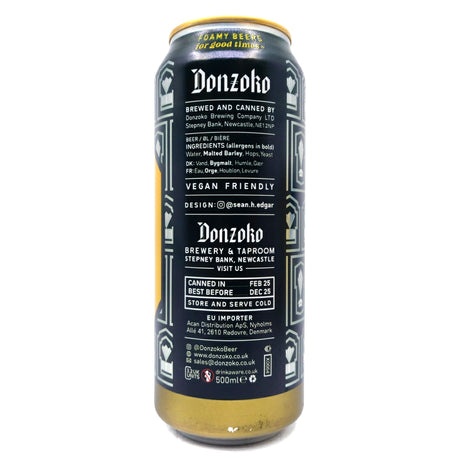 Donzoko Saloon Doors West Coast IPA 6.3% (500ml can)-Hop Burns & Black