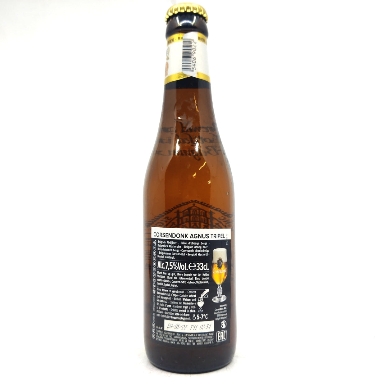 Corsendonk Agnus Tripel 7.5% (330ml)-Hop Burns & Black