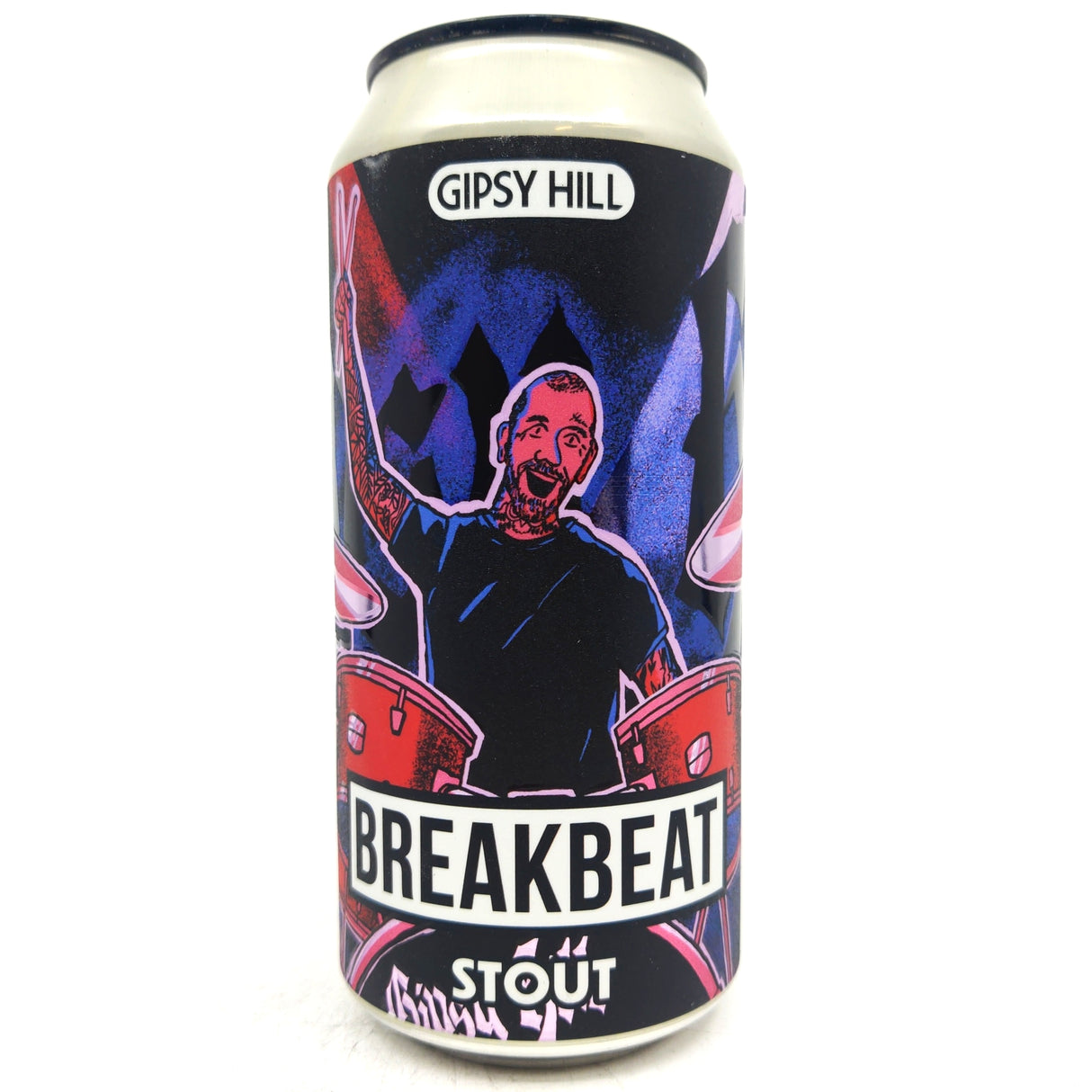 Gipsy Hill Breakbeat Stout 5.6% (440ml can)-Hop Burns & Black