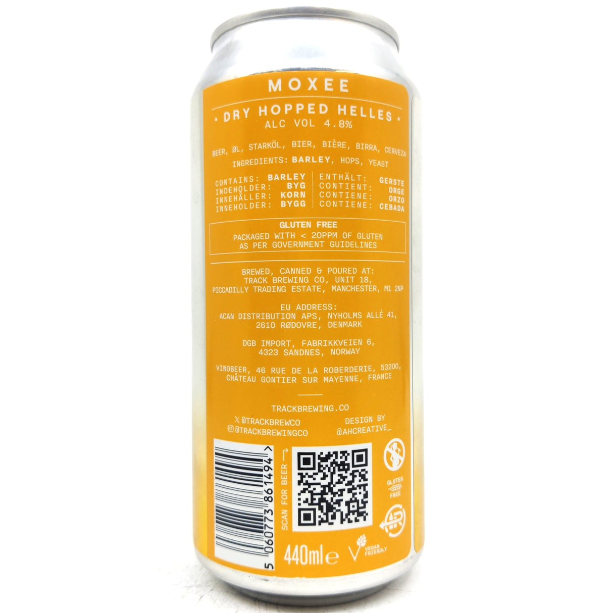 Track Moxee Helles Lager 4.8% (440ml can)-Hop Burns & Black