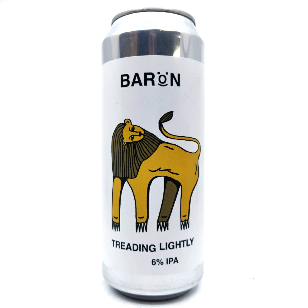 Baron Brewing Treading Lightly IPA 6% (500ml can)-Hop Burns & Black