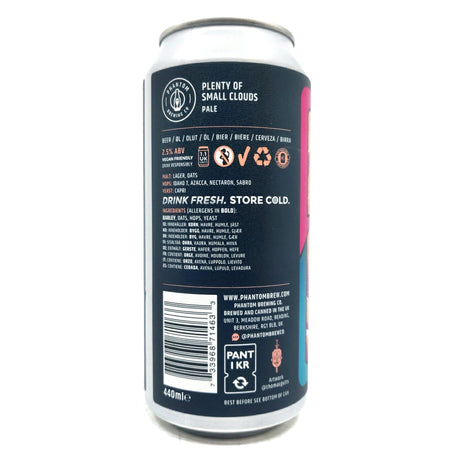 Phantom Brewing Co Plenty of Small Clouds Pale Ale 2.5% (440ml can)-Hop Burns & Black