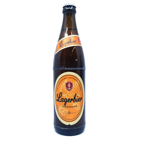 Hofmann Lagerbier Unfiltered 5% (500ml)-Hop Burns & Black