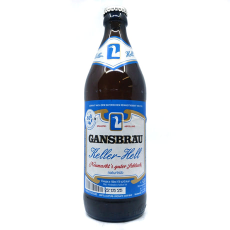 Gansbrau Keller Hell 5% (500ml)-Hop Burns & Black