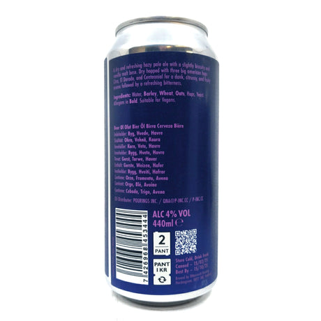 Otherworld Three Heart Hazy Pale 4% (440ml can)-Hop Burns & Black