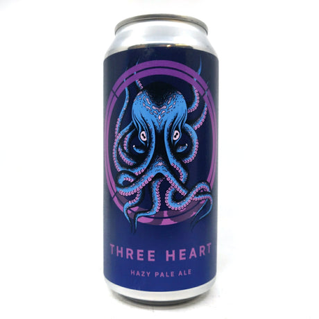 Otherworld Three Heart Hazy Pale 4% (440ml can)-Hop Burns & Black