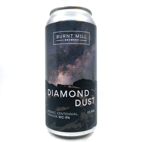 Burnt Mill Diamond Dust West Coast IPA 6% (440ml can)-Hop Burns & Black