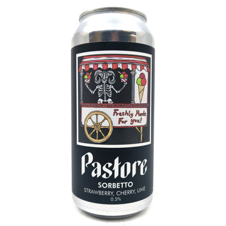 Pastore Sorbetto Strawberry, Cherry & Lime Sour 0.5% (440ml can)-Hop Burns & Black