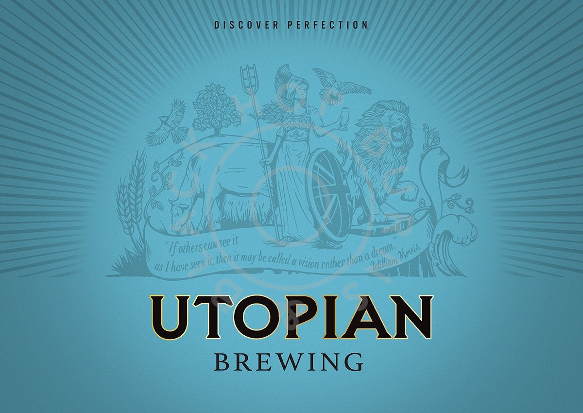 Utopian Vienna Keller Lager 4.8% (440ml can)-Hop Burns & Black