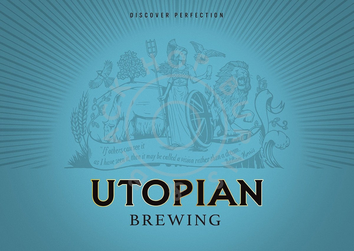 Utopian Cerne Specialni Black Lager 5.9% (440ml can)-Hop Burns & Black