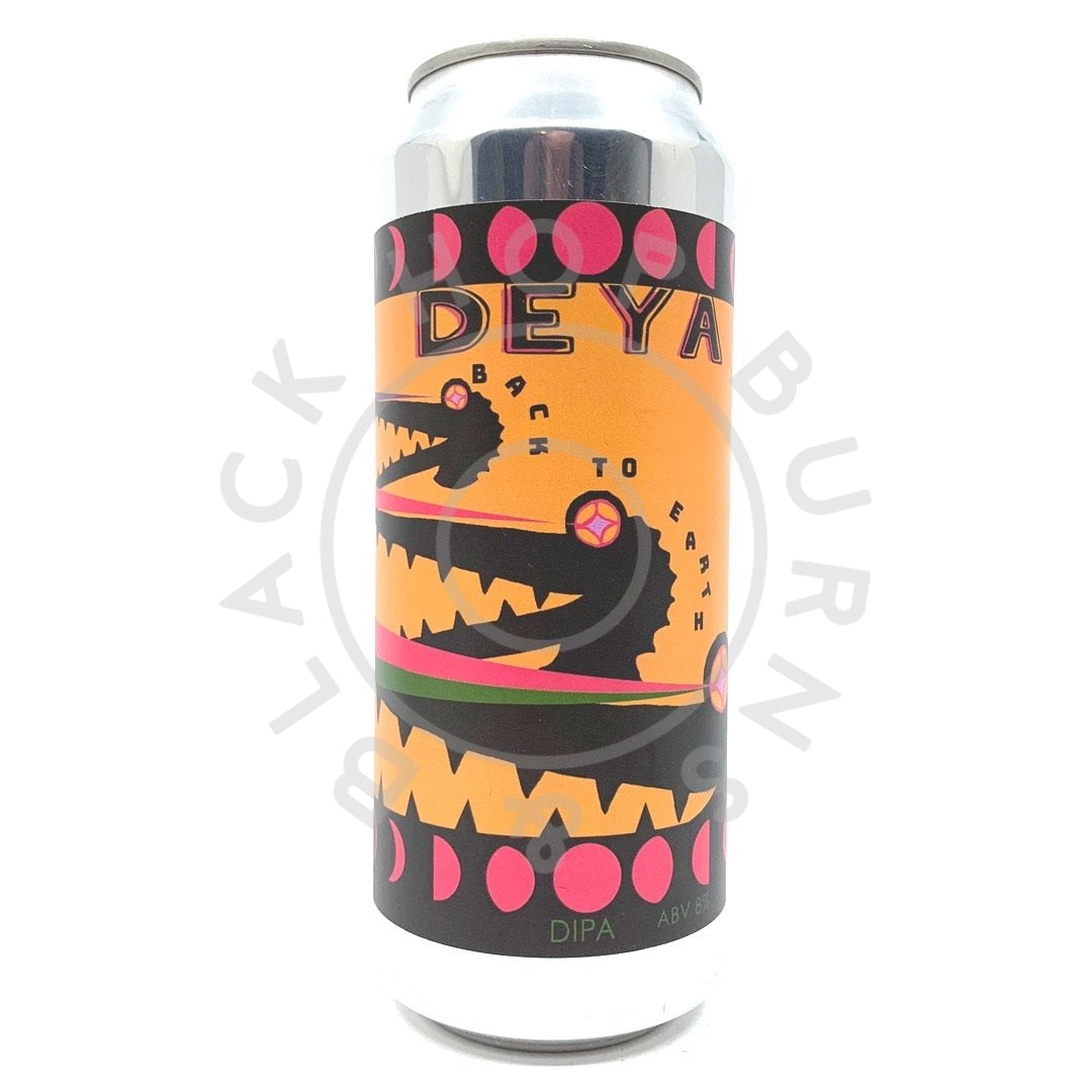 DEYA Back To Earth Double IPA 8% (500ml can)-Hop Burns & Black