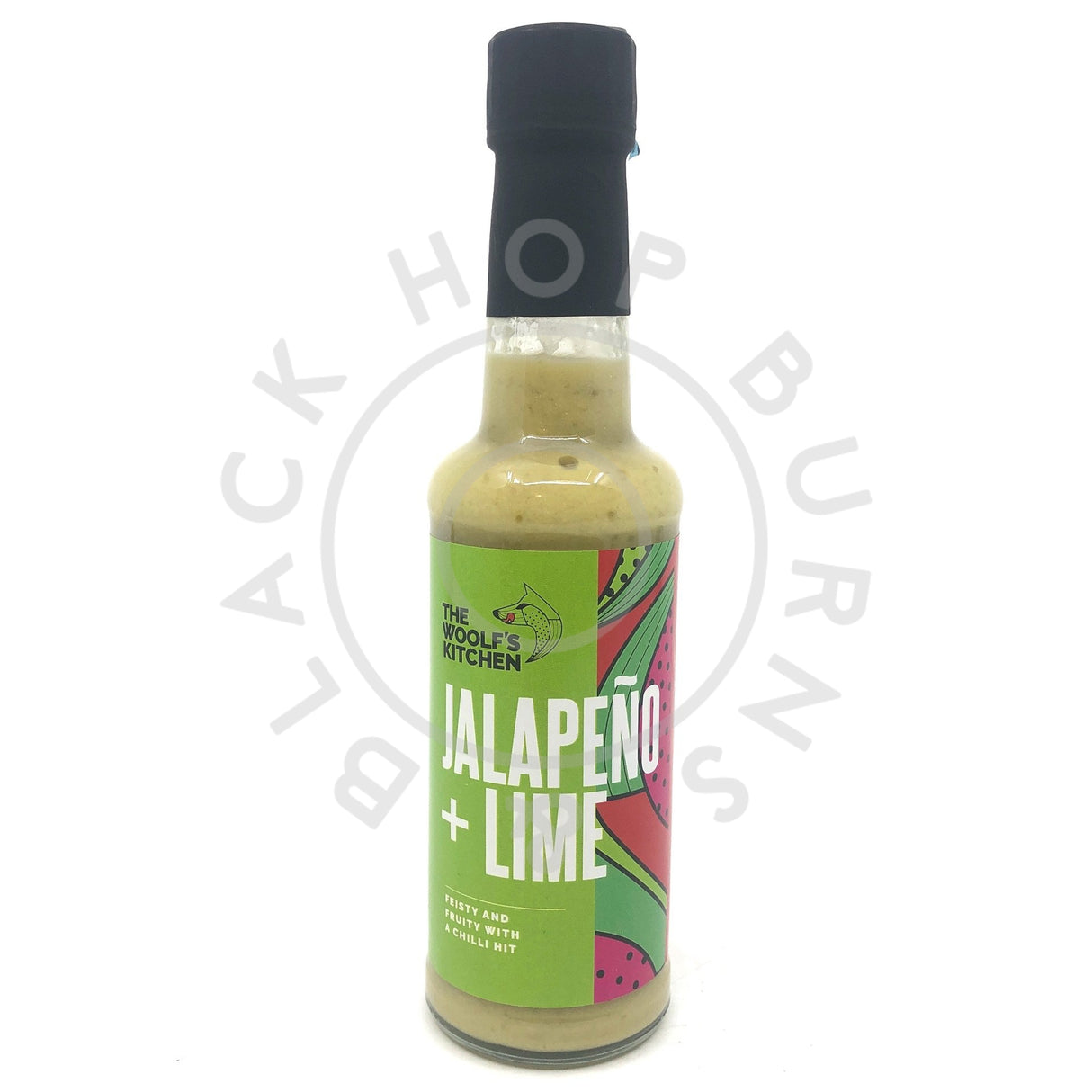 Woolf's Kitchen Jalapeno & Lime Hot Sauce (150ml)-Hop Burns & Black