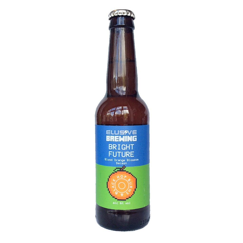 Elusive Brewing & HB&B Bright Future Blood Orange Blossom Saison 6% (330ml)-Hop Burns & Black