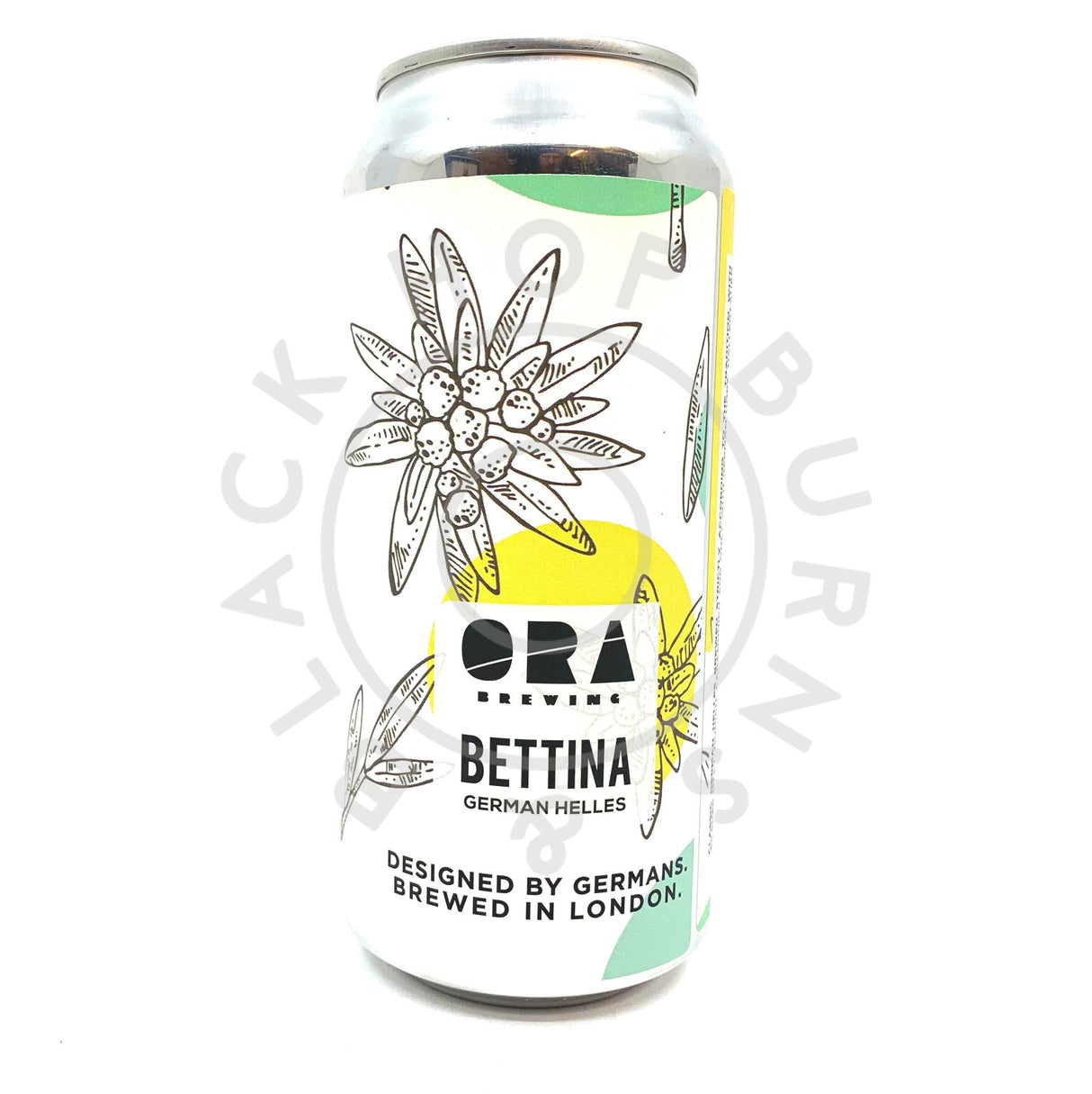 ORA Brewing Bettina German Helles 4.9% (440ml can)-Hop Burns & Black