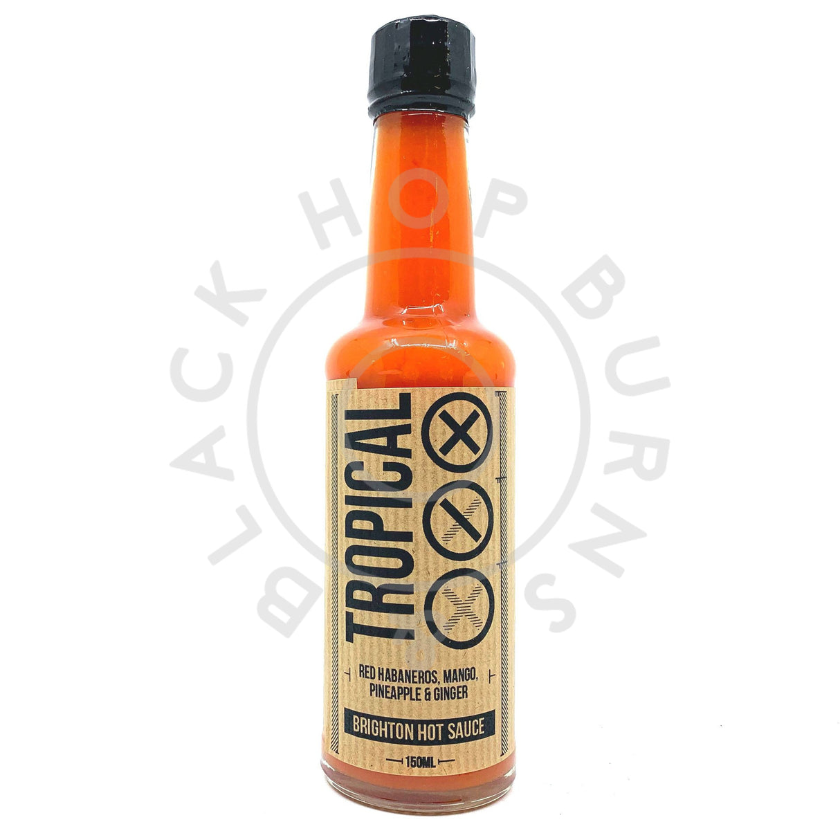 Brighton Hot Sauce Tropical (150ml)-Hop Burns & Black