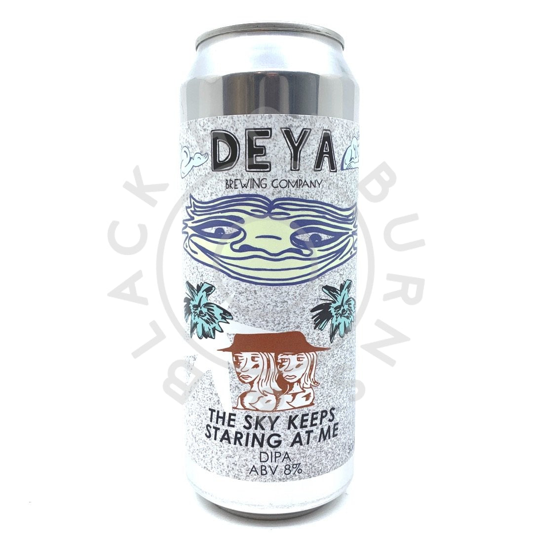 DEYA The Sky Keeps Staring At Me Double IPA 8% (500ml can)-Hop Burns & Black