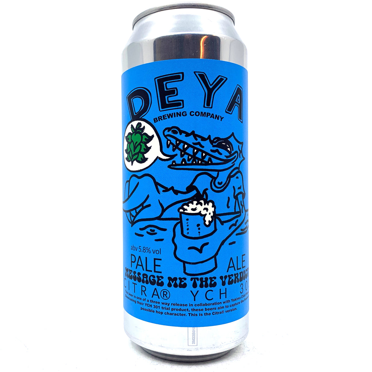 DEYA Message Me The Verdict Citra Pale Ale 5.8% (500ml can)-Hop Burns & Black