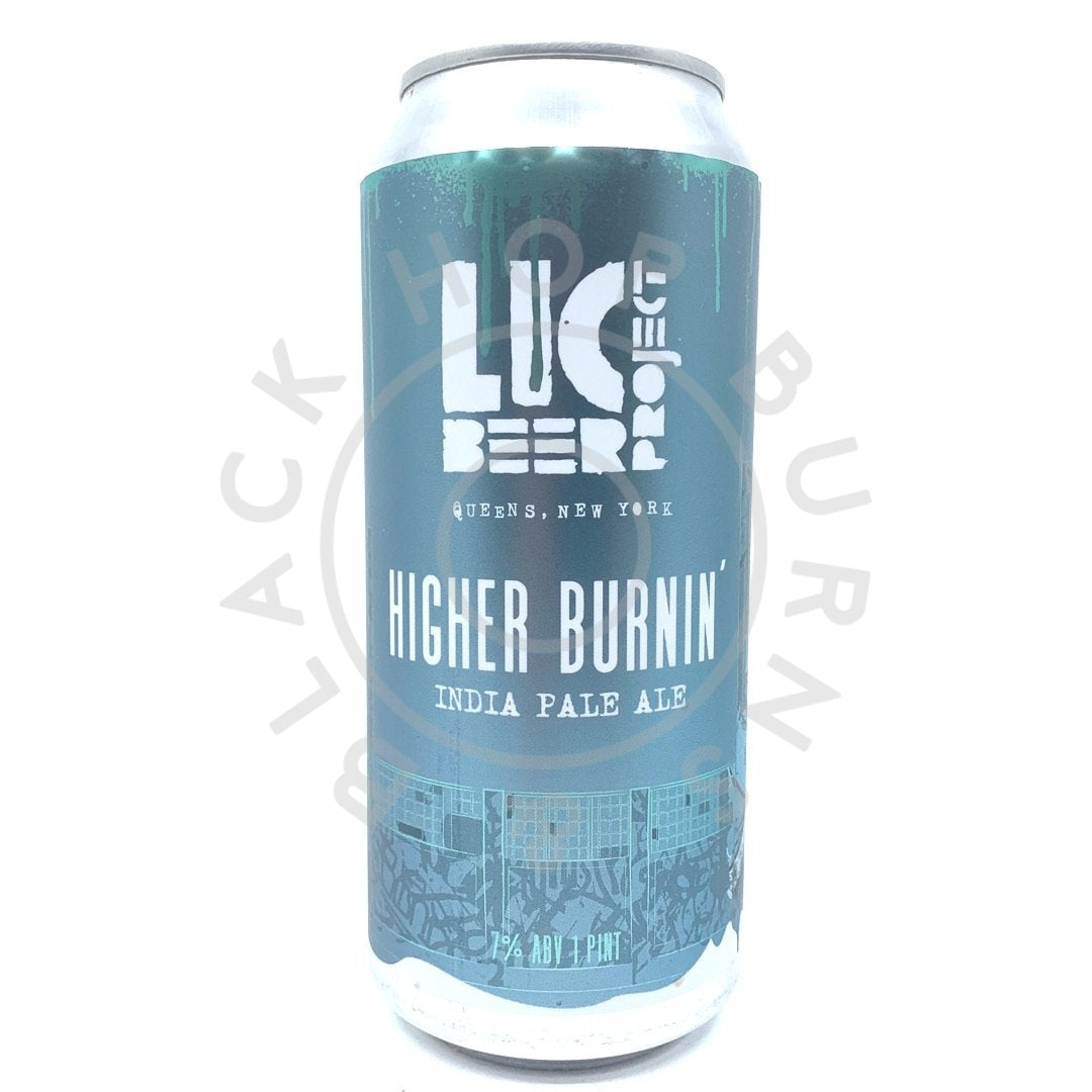 LIC Beer Project Higher Burnin' IPA 7% (473ml can)-Hop Burns & Black