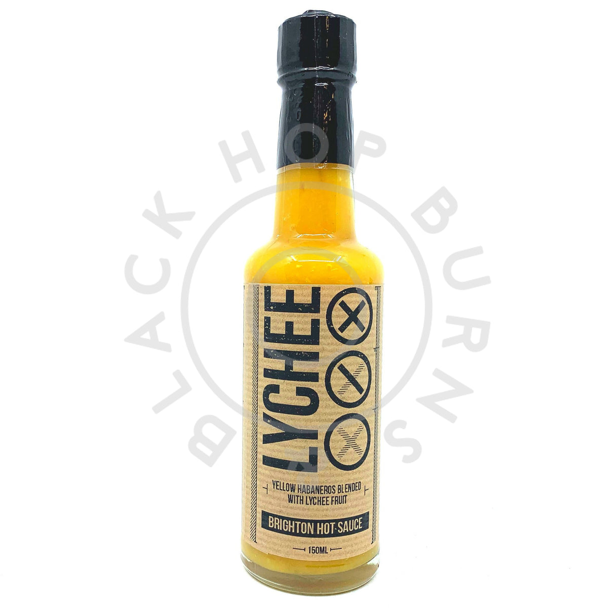 Brighton Hot Sauce Lychee (150ml)-Hop Burns & Black