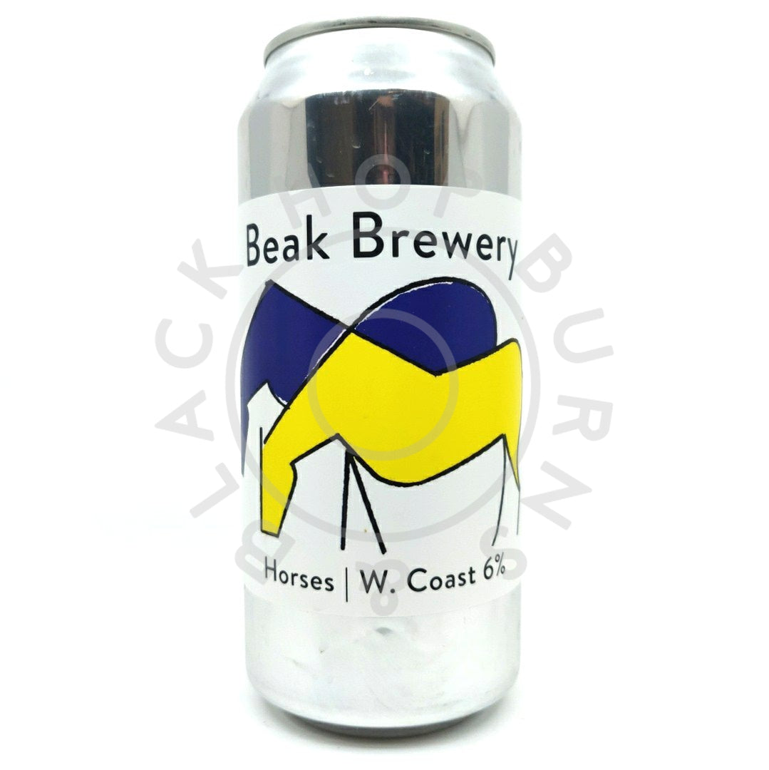 Beak Brewery Horses West Coast Rye IPA 6% (440ml can)-Hop Burns & Black