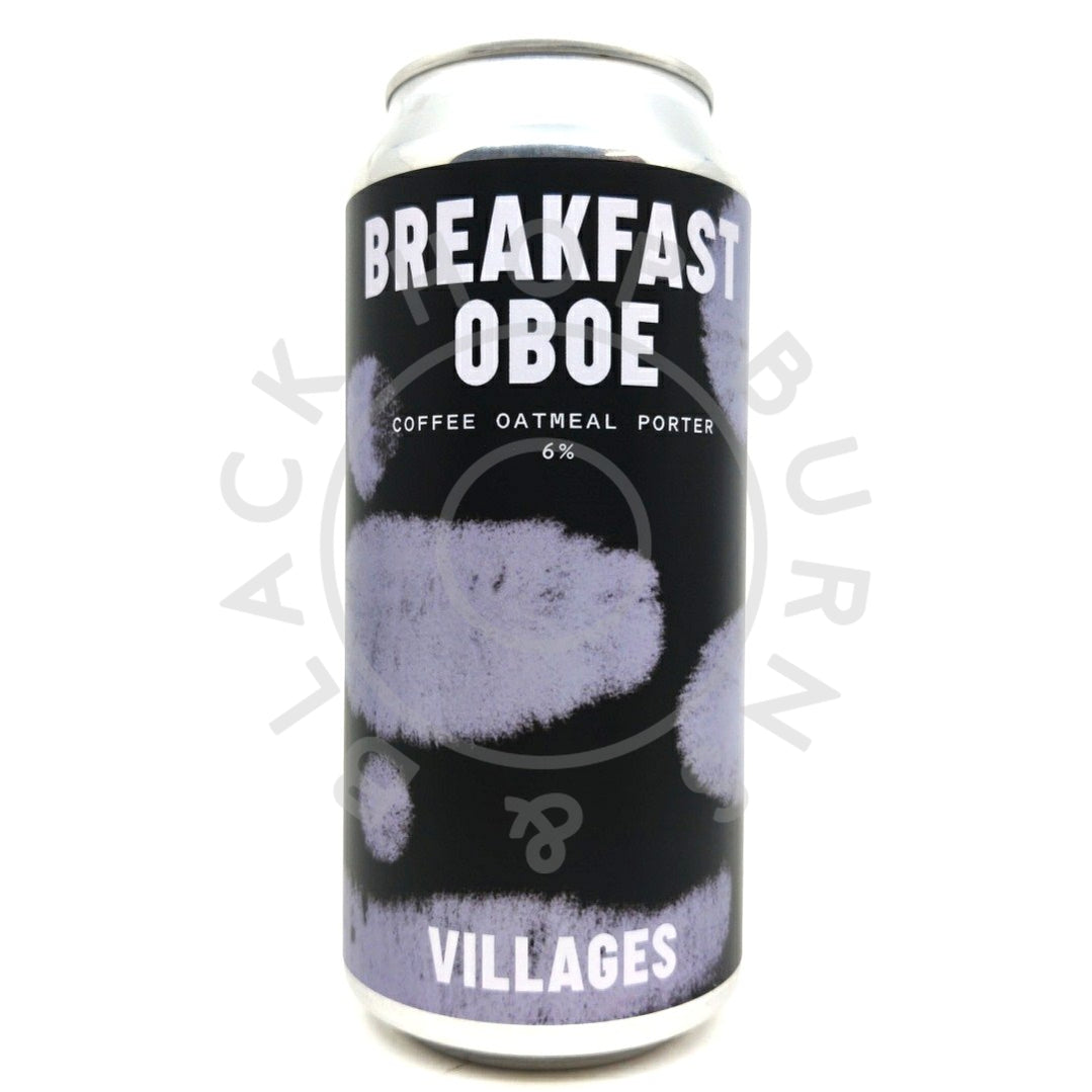 Villages Breakfast Oboe Coffee Oatmeal Porter 6% (440ml can)-Hop Burns & Black