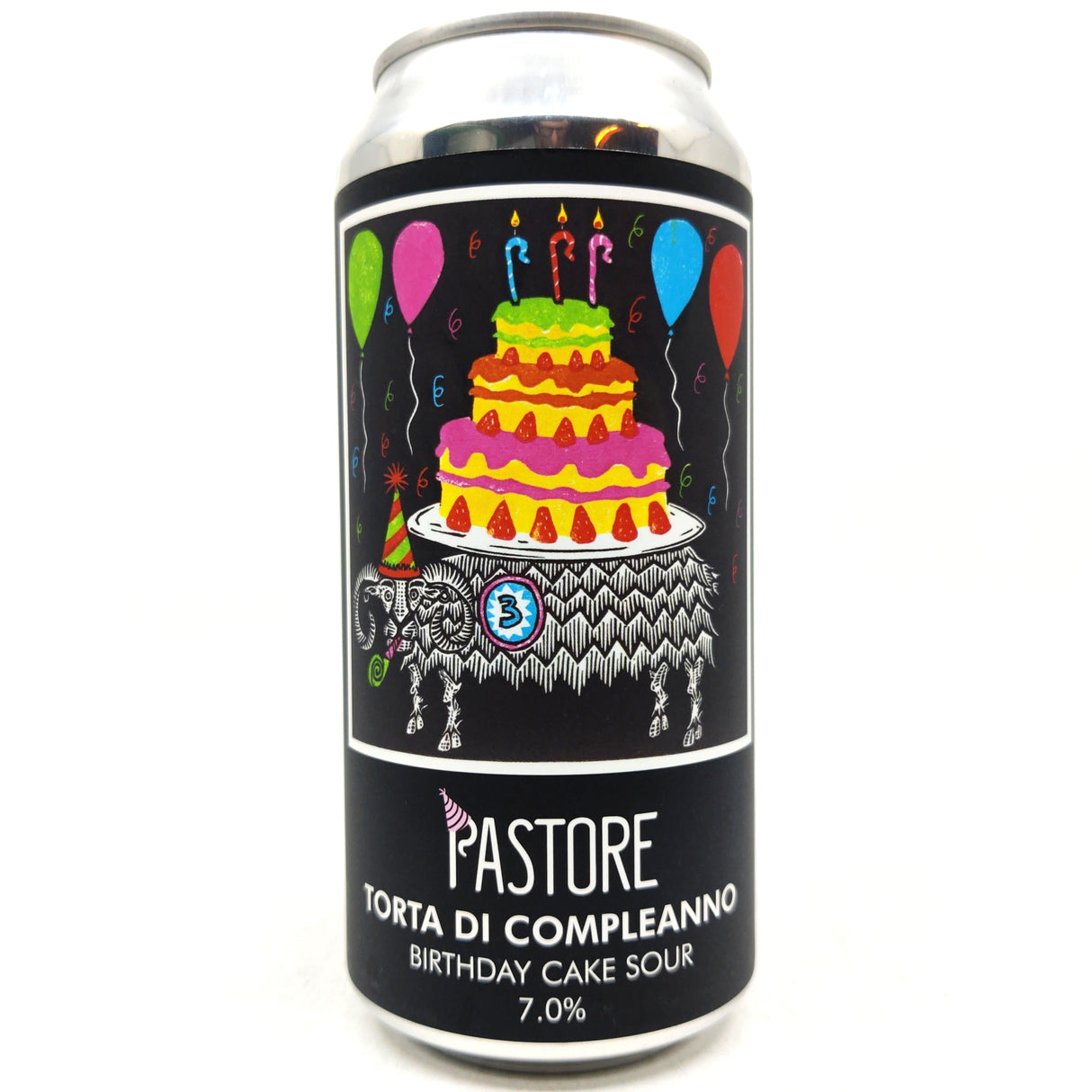 Pastore Torta Di Compleanno Birthday Cake Sour 7% (440ml can)-Hop Burns & Black